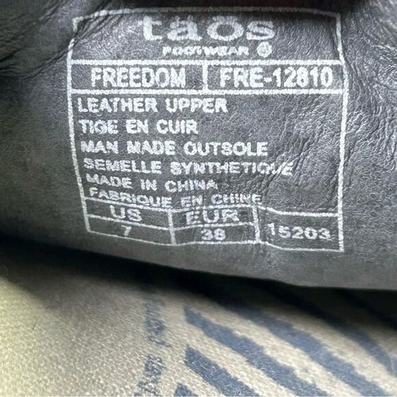 Taos Freedom Leather Lace Up Sneaker Casual Shoes Low Top Women’s Size 7 - Picture 5 of 10